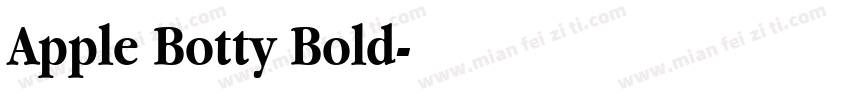 Apple Botty Bold字体转换